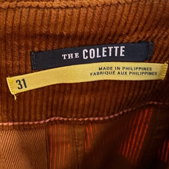 Anthropologie Rust Corduroy Wide Leg Pants Size 31 High Rise Soft Fall Trousers - Picture 8 of 11